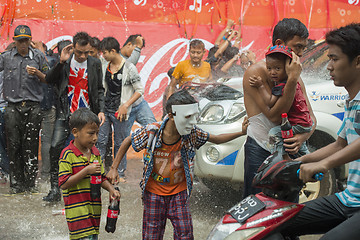 Image showing ASIA MYANMAR MANDALAY THINGYAN WATER FESTIVAL