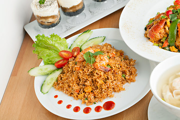 Image showing Sriracha Fried Rice with Shrimp