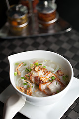 Image showing Thai Noodle Soup with Crispy Pork