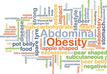 Image showing Abdominal obesity background concept