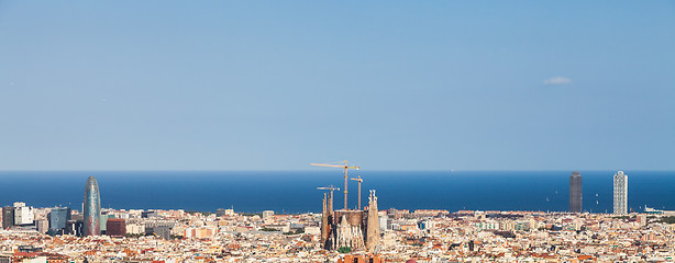 Image showing Barcelona panorama