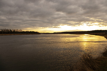 Image showing Dawn on the lake  