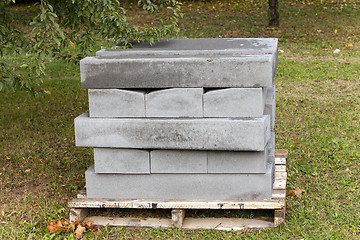 Image showing paving slabs on a pallet  