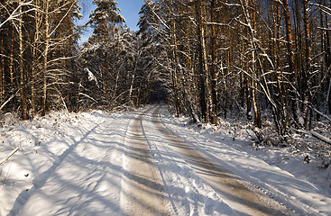 Image showing the winter road  