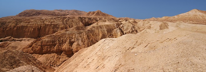 Image showing Mountains and canyon in stone desert