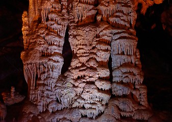 Image showing Picturesque column shapes in Soreq Cave, Israel