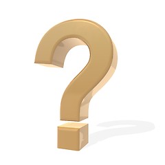 Image showing golden question mark