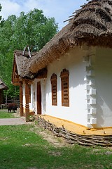 Image showing Reconstruction of a traditional farmer's house in open air museum, Kiev, Ukraine