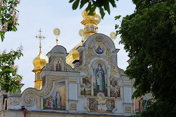 Image showing Dormition Cathedral in Kiev Pechersk Lavra monastery, Kiev, Ukraine. Detail of the back facade.