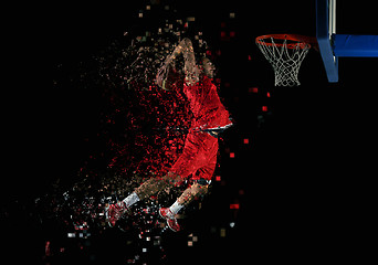 Image showing basketball player in action