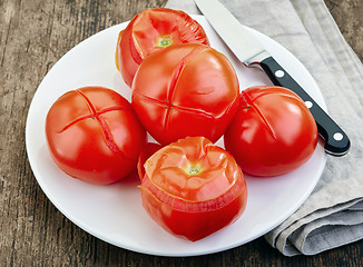 Image showing blanched tomatoes