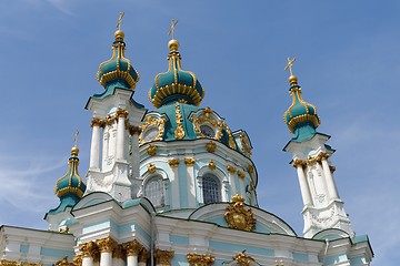 Image showing Domes of the Saint Andrew Orthodox Church in Kiev, Ukraine