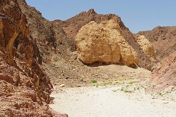 Image showing Scenic rocks in the desert canyon, Israel