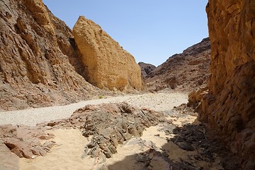 Image showing Scenic rocks in the desert canyon, Israel