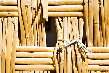 Image showing texture bamboo in morocco africa brown  