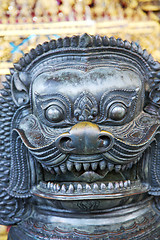 Image showing demon in the temple  bronze palaces  warrior monster