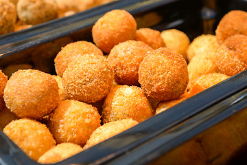 Image showing ruddy crispy cheese balls with spices