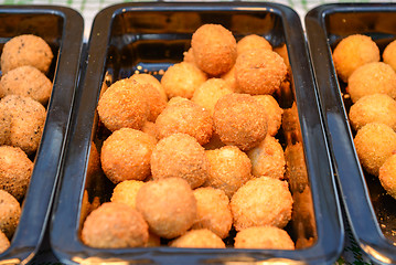 Image showing ruddy crispy cheese balls with spices