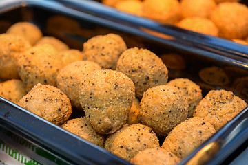 Image showing ruddy crispy cheese balls with spices