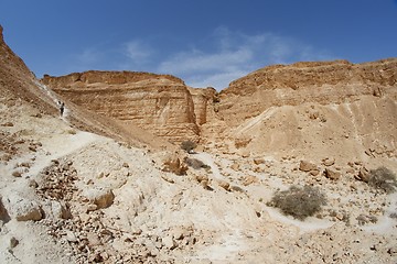 Image showing Path to the hill in the desert canyon