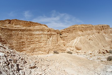 Image showing Wall of the desert canyon