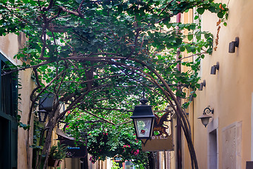 Image showing Street in the old town of Rethymno, Crete, Greece.