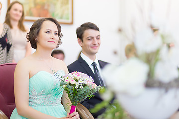 Image showing Wedding couple geting merried.