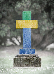 Image showing Gravestone in the cemetery - Gabon