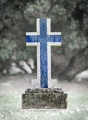 Image showing Gravestone in the cemetery - Finland