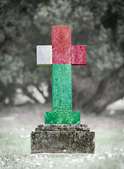 Image showing Gravestone in the cemetery - Madagascar