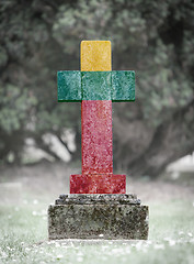 Image showing Gravestone in the cemetery - Lithuania