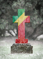 Image showing Gravestone in the cemetery - Congo