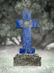 Image showing Gravestone in the cemetery - Pennsylvania