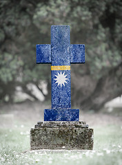 Image showing Gravestone in the cemetery - Nauru