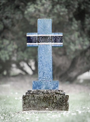 Image showing Gravestone in the cemetery - Botswana