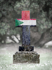 Image showing Gravestone in the cemetery - Sudan