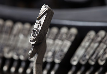 Image showing 9 hammer - old manual typewriter