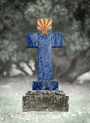 Image showing Gravestone in the cemetery - Arizona