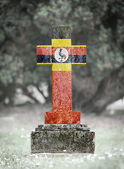 Image showing Gravestone in the cemetery - Uganda