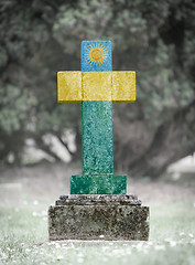 Image showing Gravestone in the cemetery - Rwanda