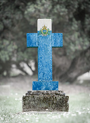 Image showing Gravestone in the cemetery - San Marino