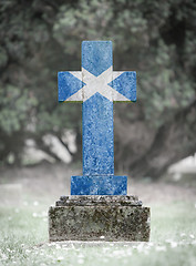 Image showing Gravestone in the cemetery - Scotland