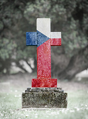 Image showing Gravestone in the cemetery - Czech Republic