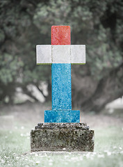 Image showing Gravestone in the cemetery - Luxembourg