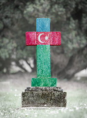 Image showing Gravestone in the cemetery - Azerbaijan