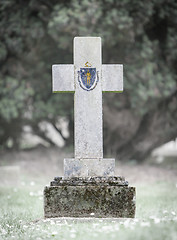 Image showing Gravestone in the cemetery - Massachusetts