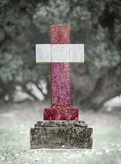 Image showing Gravestone in the cemetery - Latvia