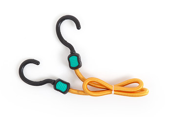 Image showing Black hook with elastic rope 