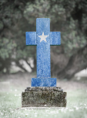 Image showing Gravestone in the cemetery - Somalia