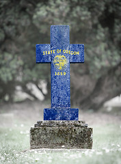 Image showing Gravestone in the cemetery - Oregon